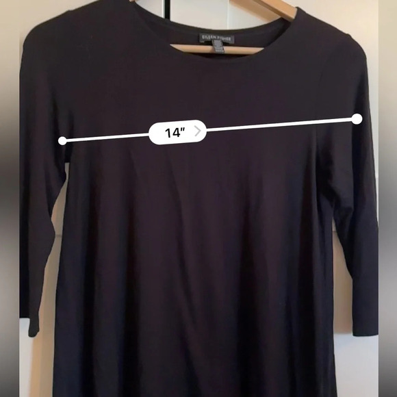 Eileen Fisher Organic Cotton Long Sleeve Basic Top XXS casual chic minimalist - Picture 4 of 5